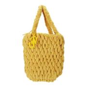 JW Anderson Chenille Shopper med Innerficka Yellow, Dam