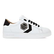 Philipp Plein Vita Hexagon Low-Top Kristall Sneakers White, Dam