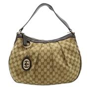 Gucci Vintage Pre-owned Canvas gucci-vskor Beige, Dam