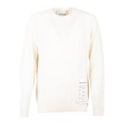 Amaránto Kräm Crew Neck Ull Cashmere Tröja Beige, Herr