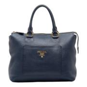 Prada Vintage Pre-owned Laeder totevskor Blue, Dam