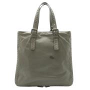 Bottega Veneta Vintage Pre-owned Laeder axelremsvskor Gray, Dam