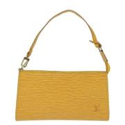 Louis Vuitton Vintage Pre-owned Laeder kuvertvskor Yellow, Dam