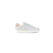 Panchic Vit-rosa Läder Sneakers - Made in Italy White, Dam