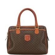 Celine Vintage Pre-owned Canvas handvskor Brown, Dam