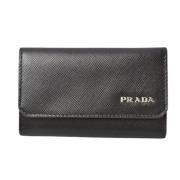 Prada Vintage Pre-owned Laeder nyckelhllare Black, Herr