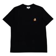 Maison Kitsuné Svart Speedy Fox Patch T-shirt Black, Herr