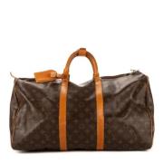 Louis Vuitton Vintage Pre-owned Belagd canvas handvskor Brown, Dam