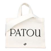 Patou Vit Canvas Toteväska med Tophandtag White, Dam