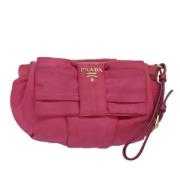 Prada Vintage Pre-owned Tyg kuvertvskor Pink, Dam