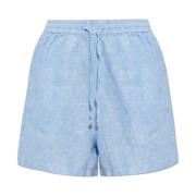 Samsøe Samsøe Linneshorts `Maren` Blue, Dam