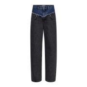 Co'Couture Svart Block Lång Jeans Byxor Black, Dam