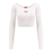 Diesel Viskos Crop Top White, Dam