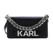 Karl Lagerfeld Mobilfodral med metalllogotyp Black, Dam