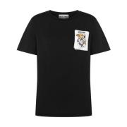 Moschino Teddy Bear Print T-shirts och Polos Black, Dam