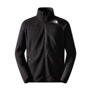 The North Face Svart fleecefodrad jacka med hel dragkedja Black, Herr