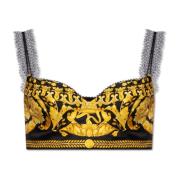 Versace Linne med Barocco mönster Yellow, Dam