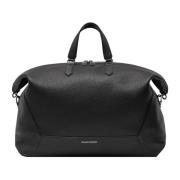 Alexander McQueen Läderduffel Weekendväska Black, Herr