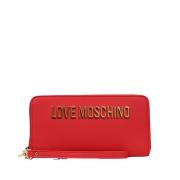 Love Moschino Rött Plånbok med Metalllogo Red, Dam