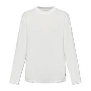 AllSaints Långärmad T-shirt Nero White, Herr