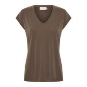 Kaffe T-Shirts Brown, Dam