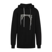 Rick Owens Svart Pärla Hoodie Black, Herr