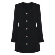 Kocca Blazer Klänning med Metallknappar Black, Dam