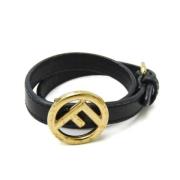 Fendi Vintage Pre-owned Laeder armband Black, Dam