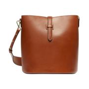 Max Mara Weekend Vintage läder bucketväska Brown, Dam