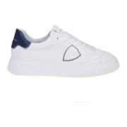 Philippe Model Vit/Blå Läder Sneakers Aw24 White, Herr