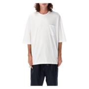 Comme des Garçons Vit Dragsko T-shirt Snyggt Herrkläder White, Herr