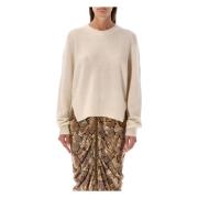 Isabel Marant Beige Stickat Lylia Sweater Aw24 Beige, Dam