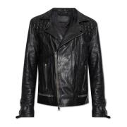 AllSaints Conroy Biker Läderjacka Black, Herr