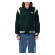 HUF Hunter Green Varsity Jacket Aw24 Green, Herr