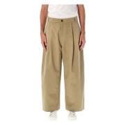 Studio Nicholson Tan Chino Byxor Wide Leg Beige, Herr