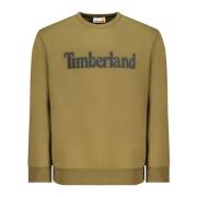 Timberland Grön sweatshirt med långärmad och tryck Green, Herr