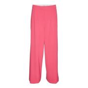 VERO MODA Fuchsia Byxor med Dragkedja Pink, Dam