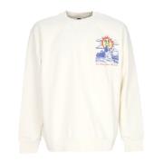 Obey Lätt Crewneck Sweatshirt Vi Kommer Från Solen White, Herr