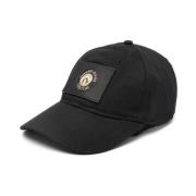 Versace Jeans Couture Svart Bomull Twill Justerbar Hatt Black, Herr