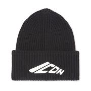 Dsquared2 Stickad Beanie Mössor för Män Black, Herr