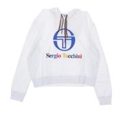 Sergio Tacchini Vit Cropped Hoodie för Kvinnor White, Dam