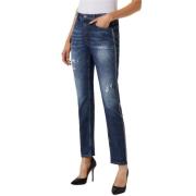 Liu Jo Söndrig Boyfriend Jeans Blue, Dam