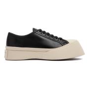 Marni Svarta Lädersneakers Hög Sula Black, Dam