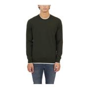 Paolo Pecora Ull Crew Neck Tröja Green, Herr