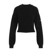 Balenciaga Lyxig Svart Ulltröja Aw24 Black, Dam