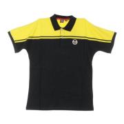 Sergio Tacchini Polo med korta ärmar i svart/senap Black, Herr