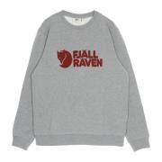 Fjällräven Grå Melange Logo Crewneck Sweatshirt Gray, Herr