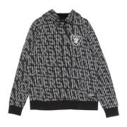 New Era NFL All Over Print Hoodie i Lagfärger Black, Herr