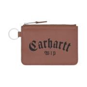 Carhartt Wip Onyx Dragkedja Läder Plånbok Brown, Unisex