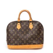 Louis Vuitton Vintage Pre-owned Belagd canvas handvskor Brown, Dam